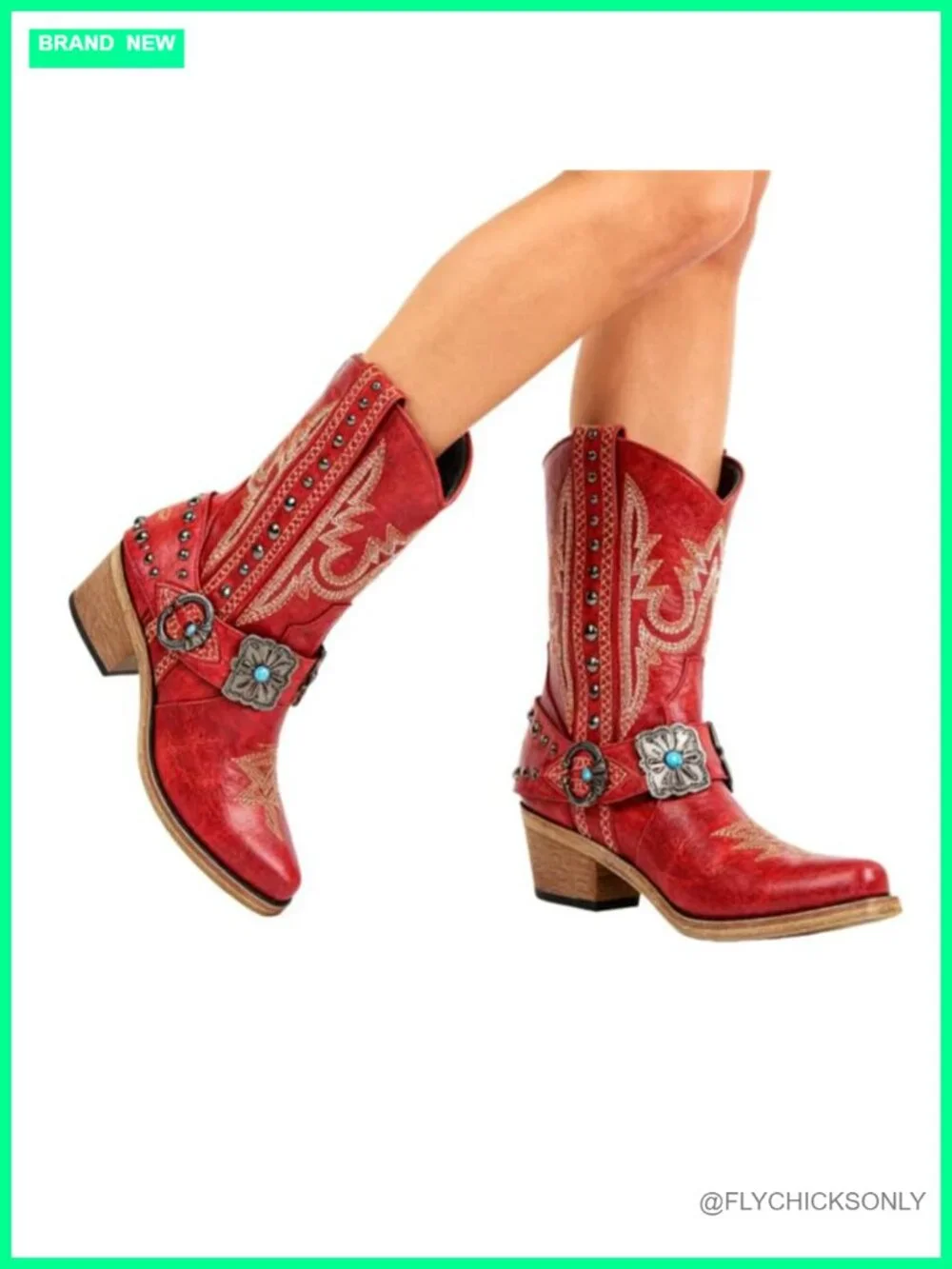 Women's Cowboy Western Boots Ankle High Embroidered Pointed Toe Rodeo Boots